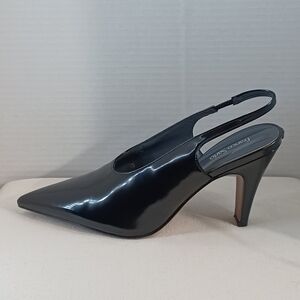 Franco Sarto, Sorrento Patent Leather Black Slingback 3.25" Heels Size 8m